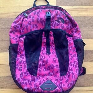 The North Face Youth Pink Leopard Backpack